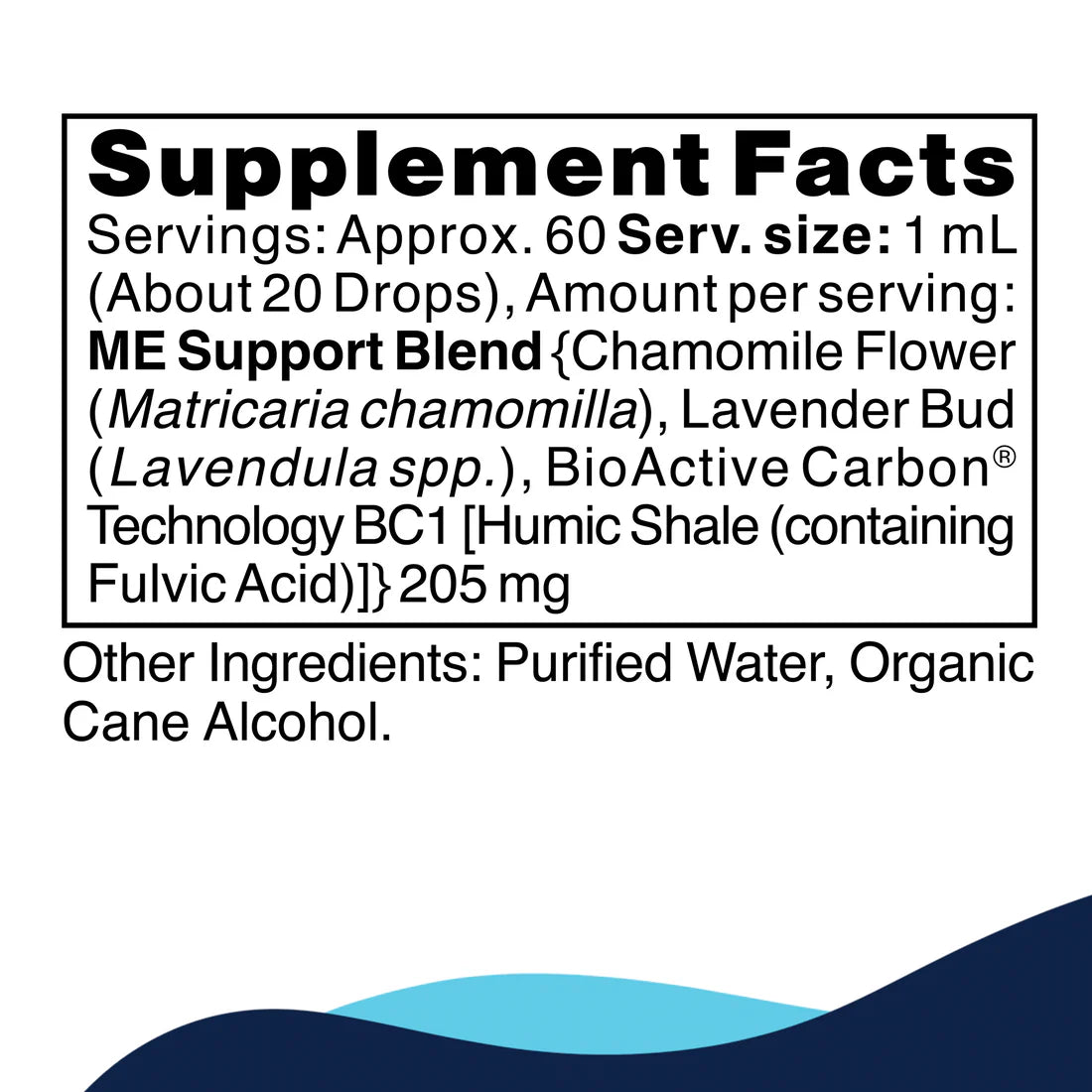 Product Label ME Support Mental & Emotional Support Cellcore TRS Detox