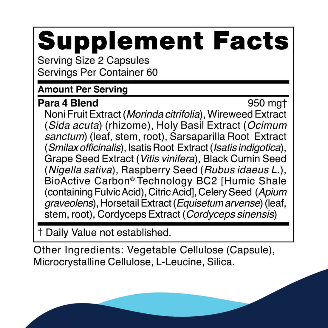 Product Label Para 4 CellCore TRS Detox