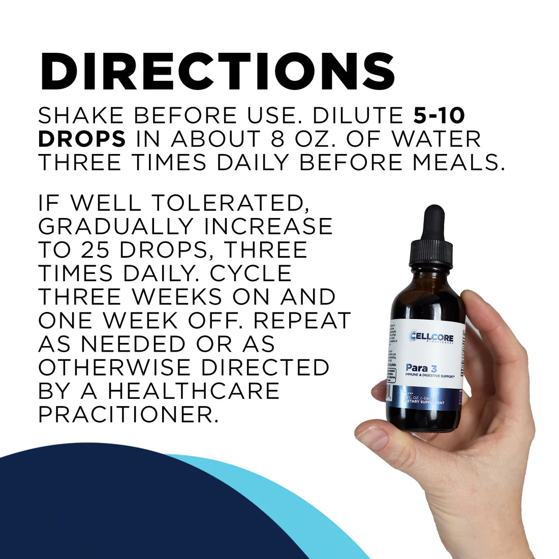 Directions Para 3 CellCore TRS Detox