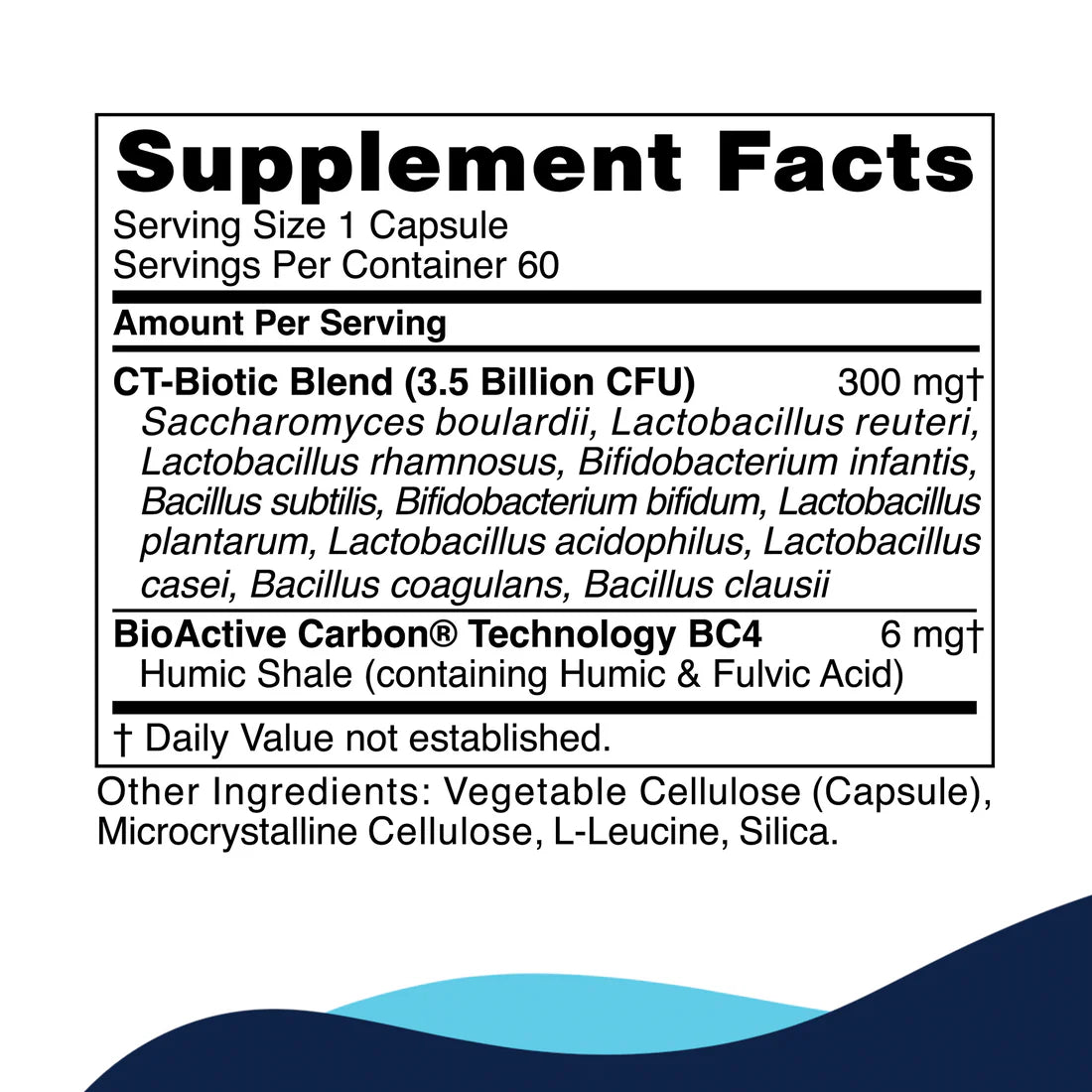 Product Label CT Biotic Probiotic Cellcore TRS Detox